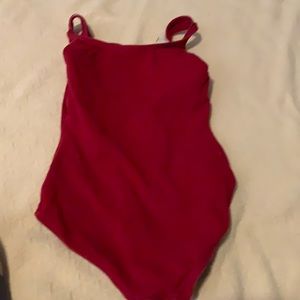 Red girls leotard size medium